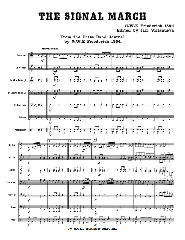 Signal March Music Catalogue