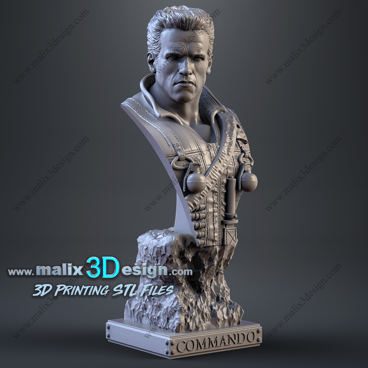 Commando ( bust ) STL Files