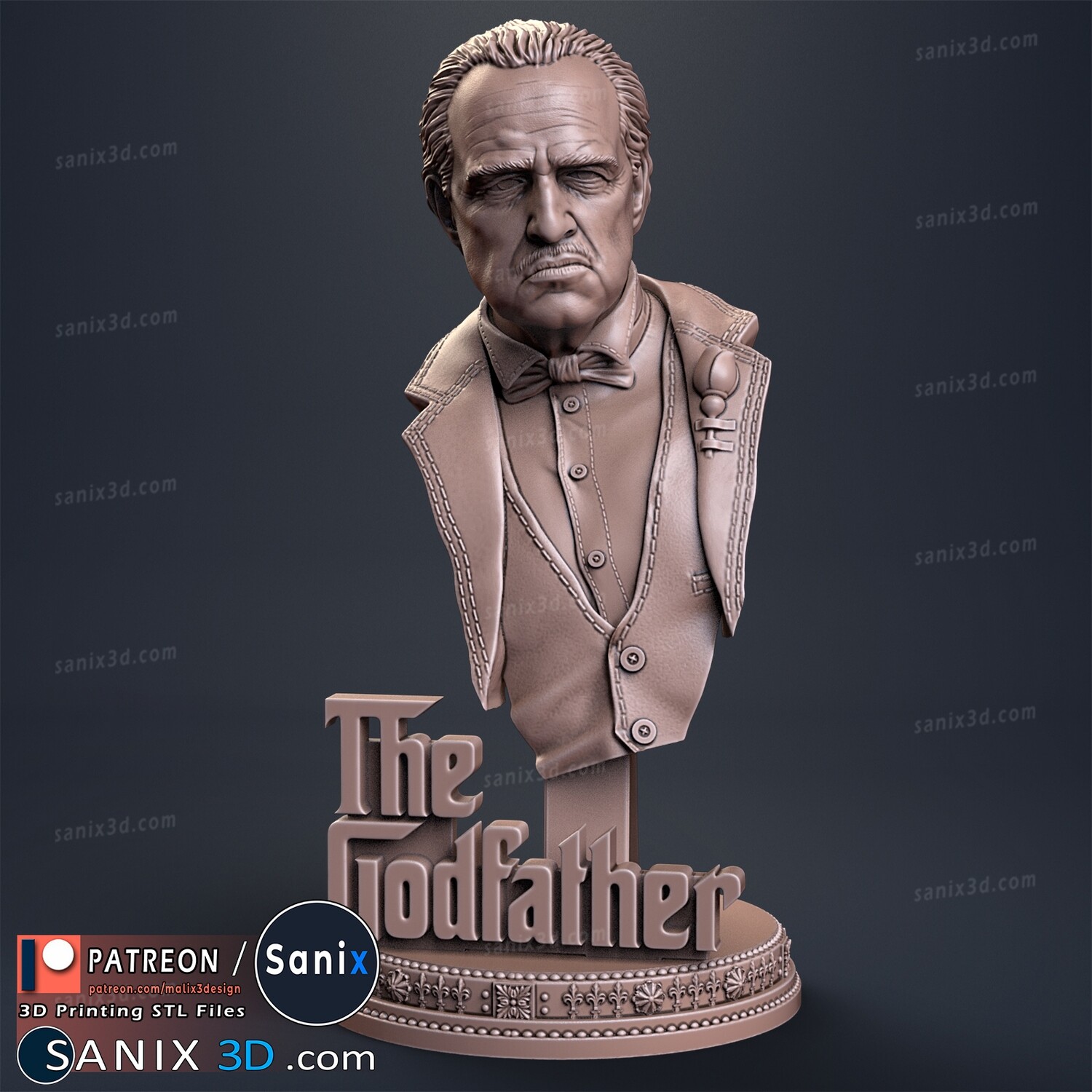 The Godfather Bust STL Files The Godfather Bust Stl Files