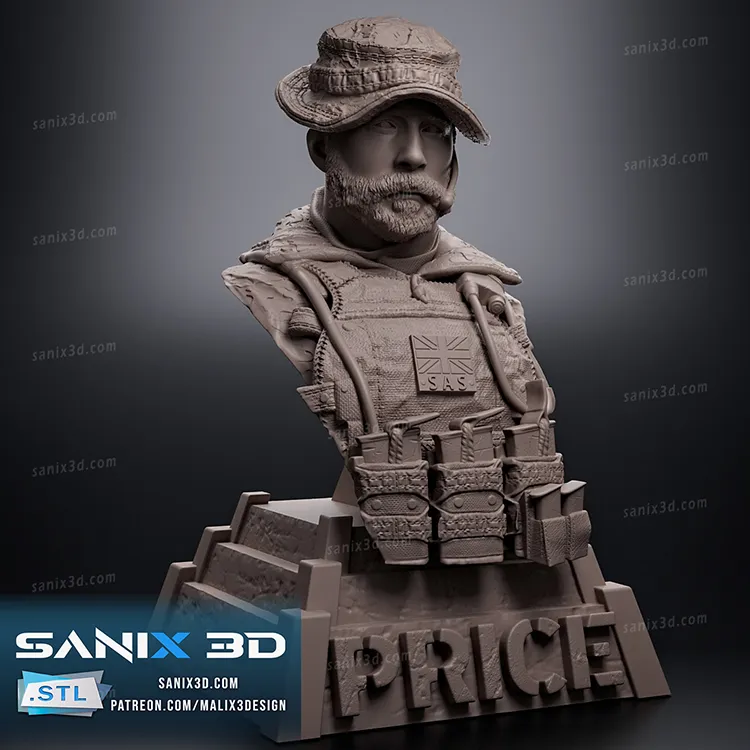 Captain Price ( COD ) bust STL Files