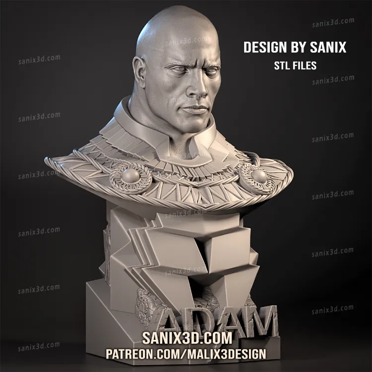 Black Adam ( bust ) STL Files