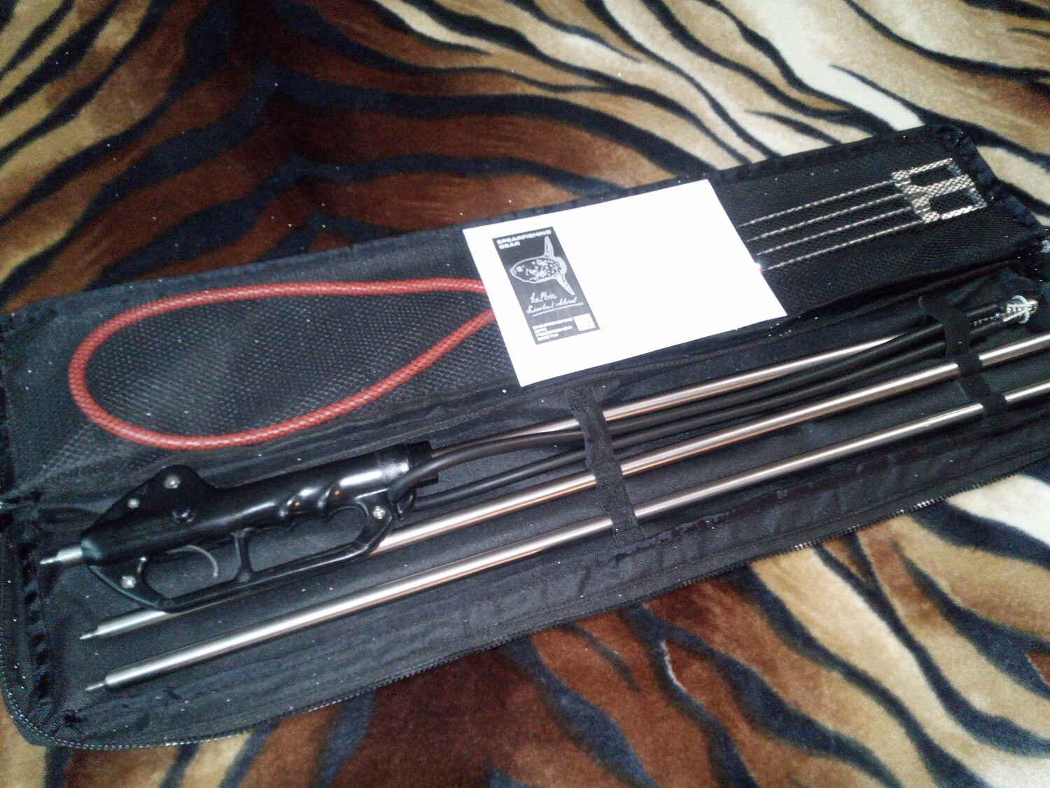 English Titanium keltvic polespear, Pole spear with trigger for spearfishing