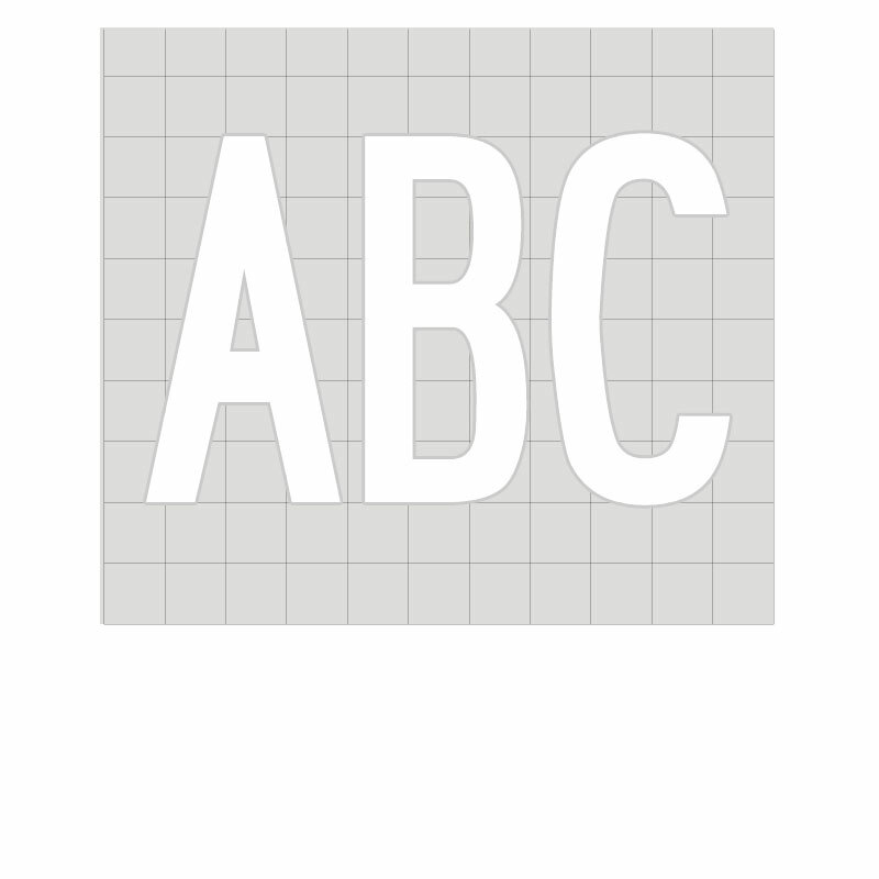 WHITE VINYL LETTERING