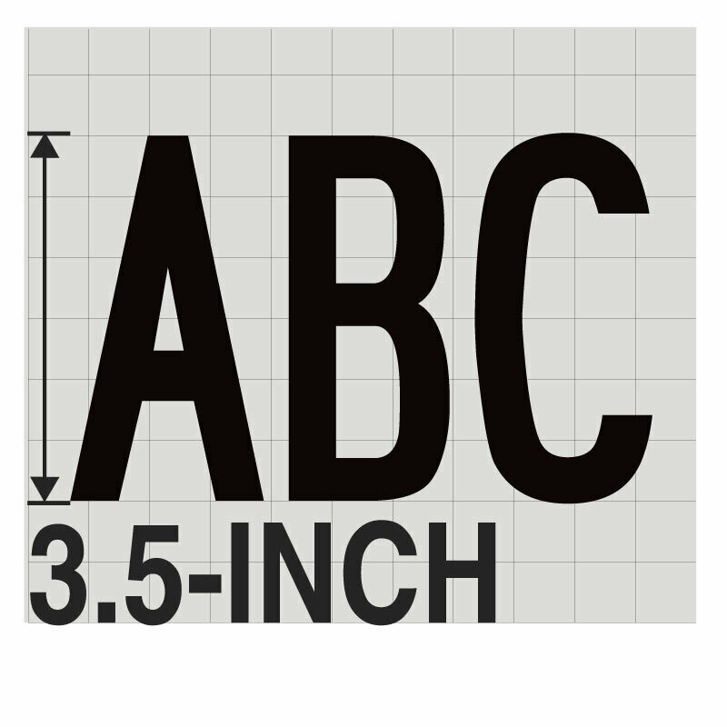 3.5Inch BLACK VINYL LETTERING