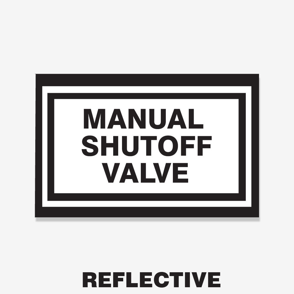 Manual Shutoff Valve NFPA 52 Decal