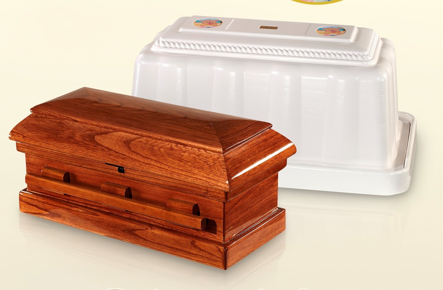 Wood Baby Casket and Vault 3 Piece Combo(20 inch interior)