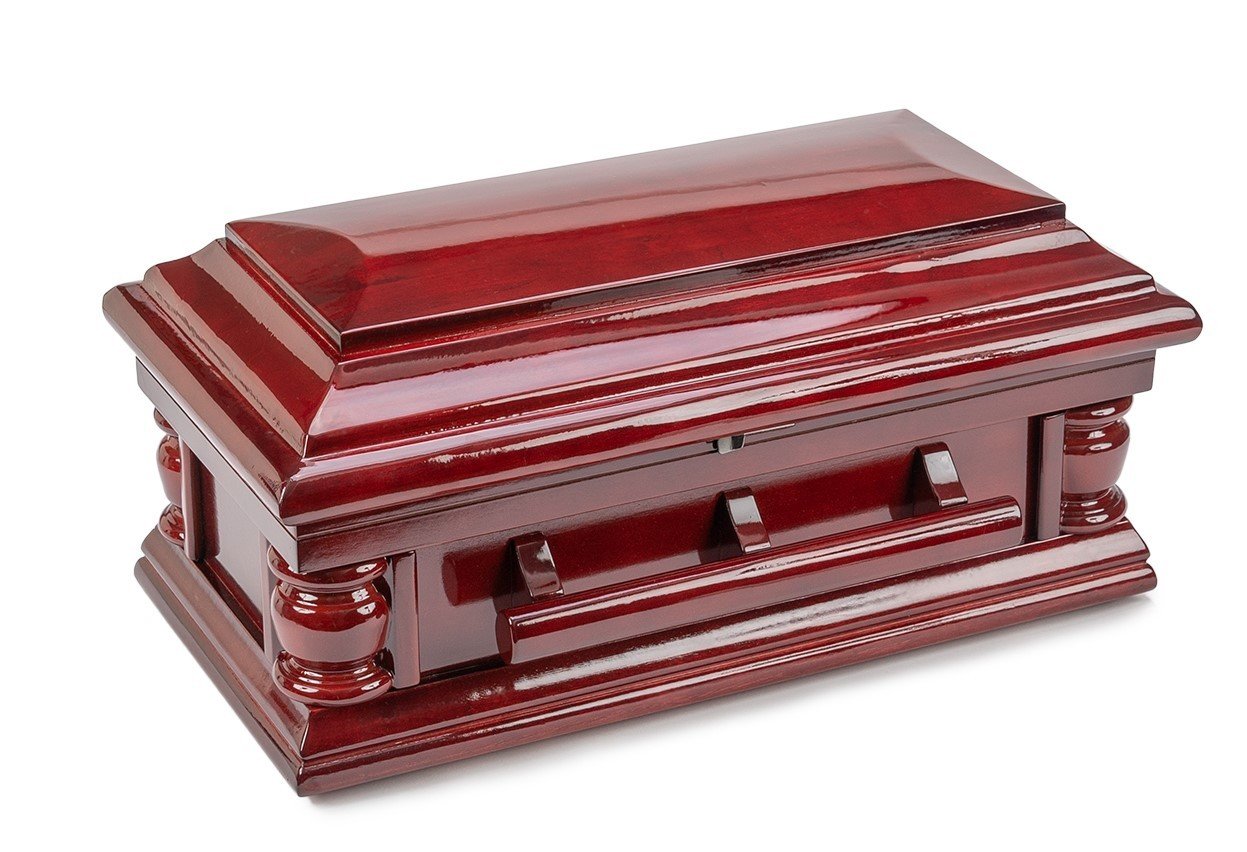 Mahogany Finished Poplar Infant Casket (17 inch interior) C17JBMOH