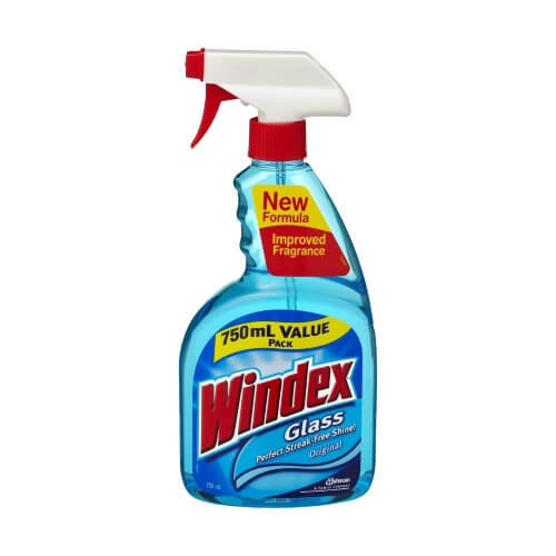 WINDEX MIRROR & GLASS CLEANER 750ML TRIGGER Cleanaux Supplies