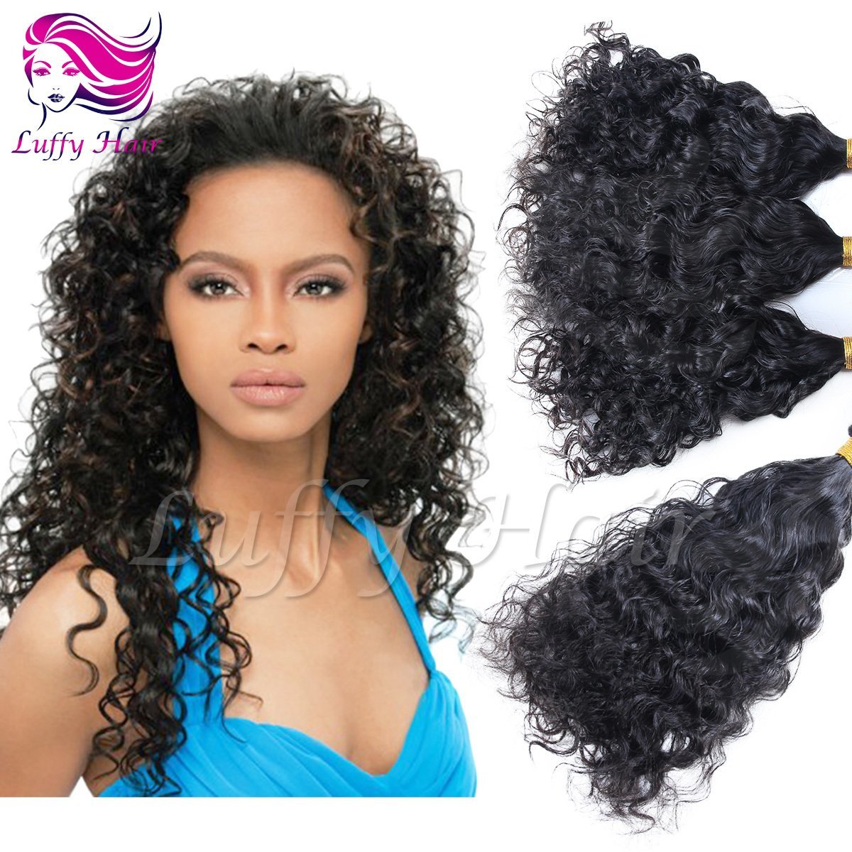 8A Grade Curly Fusion Hair Brazilian Virgin Human Hair