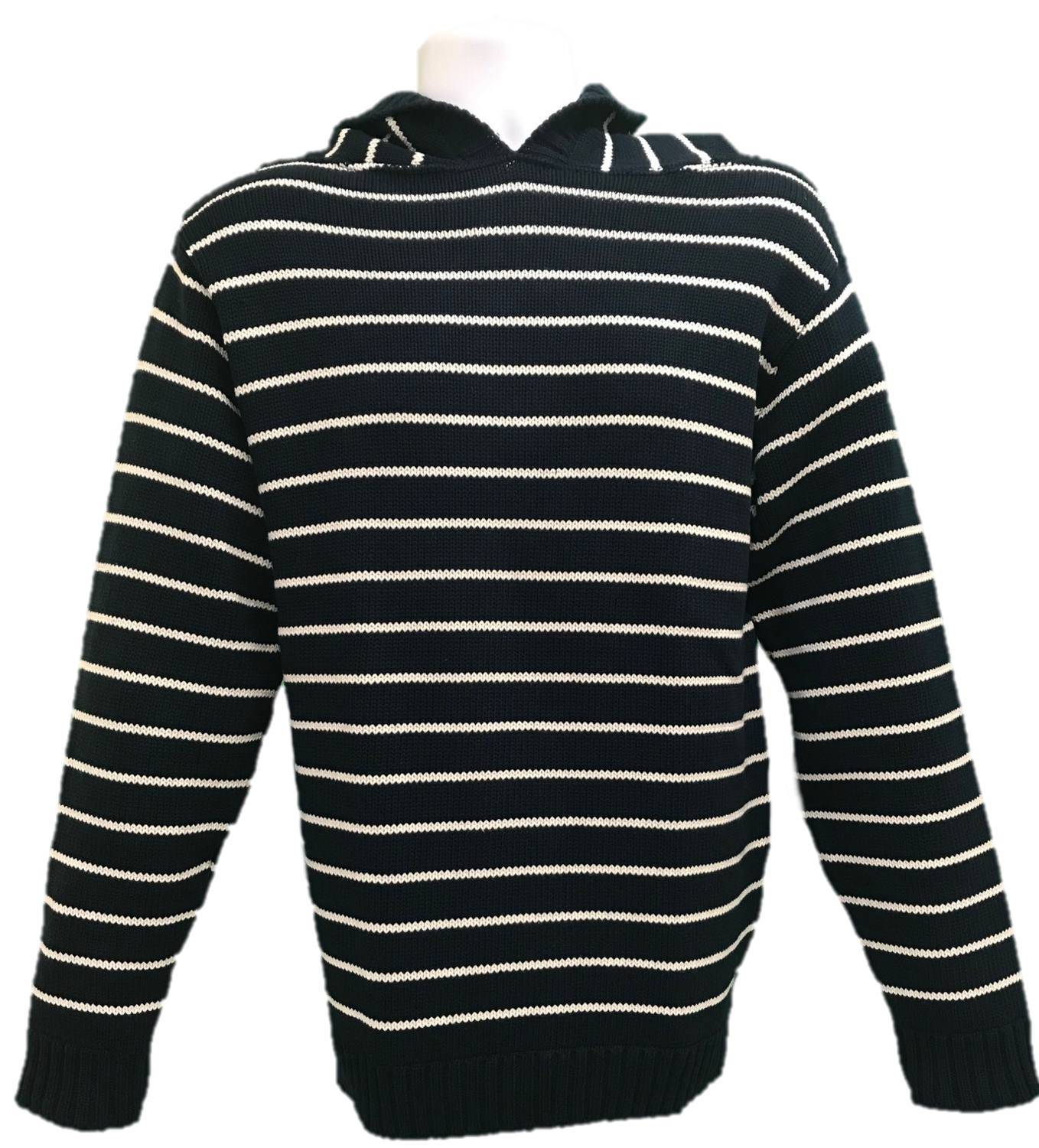 Navy Striped Hoodie