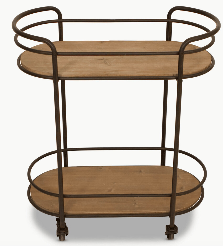 Oval Drinks Trolley on Wheels