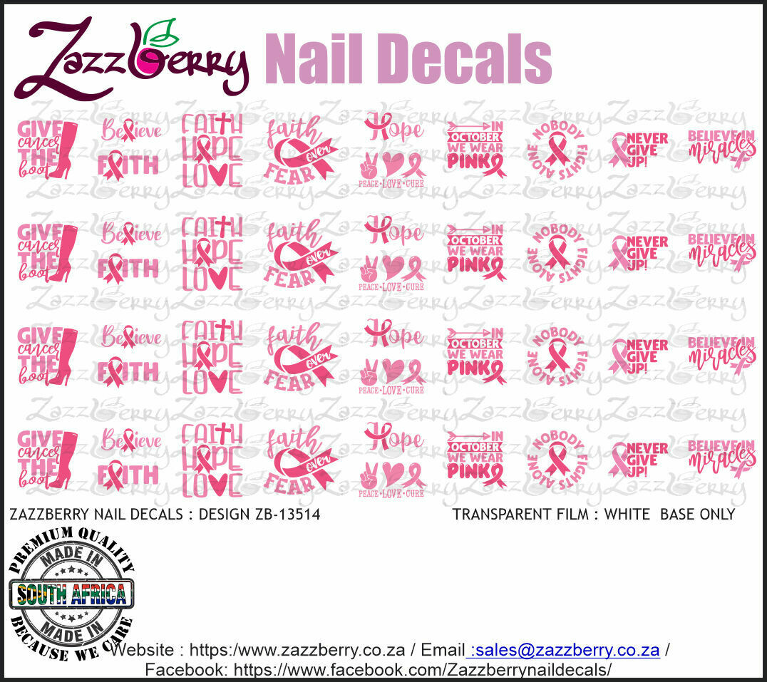 Believe Nail Decals / Nail Art Largest Selection of Waterslide Nail