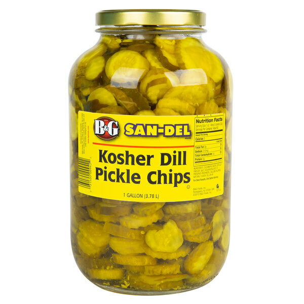 * B&G Kosher Dill Pickle Chips 1 Gallon