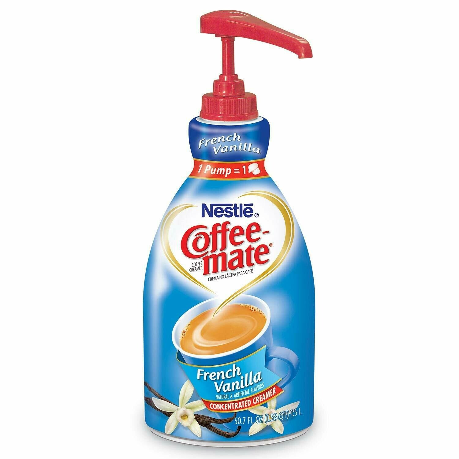 * Coffee Mate French Vanilla Creamer Pump 1.5 Ltr