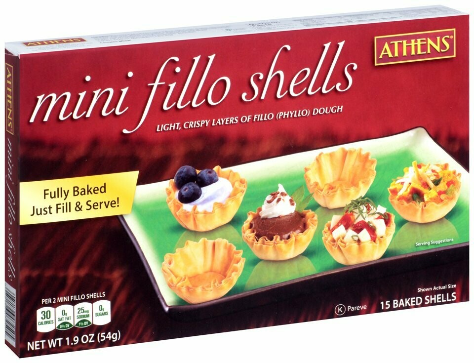 * Frozen Athen's Mini Filo Shells 15 Count