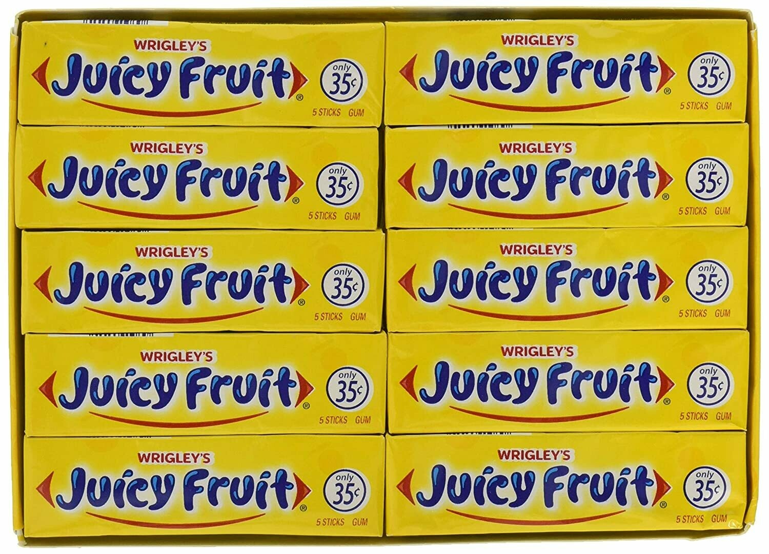 * Wrigley's Juicy Fruit Gum 405 Stick Packs