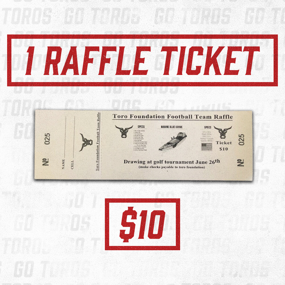 RAFFLE TICKET for a KYSEK Marine Blue Kayak