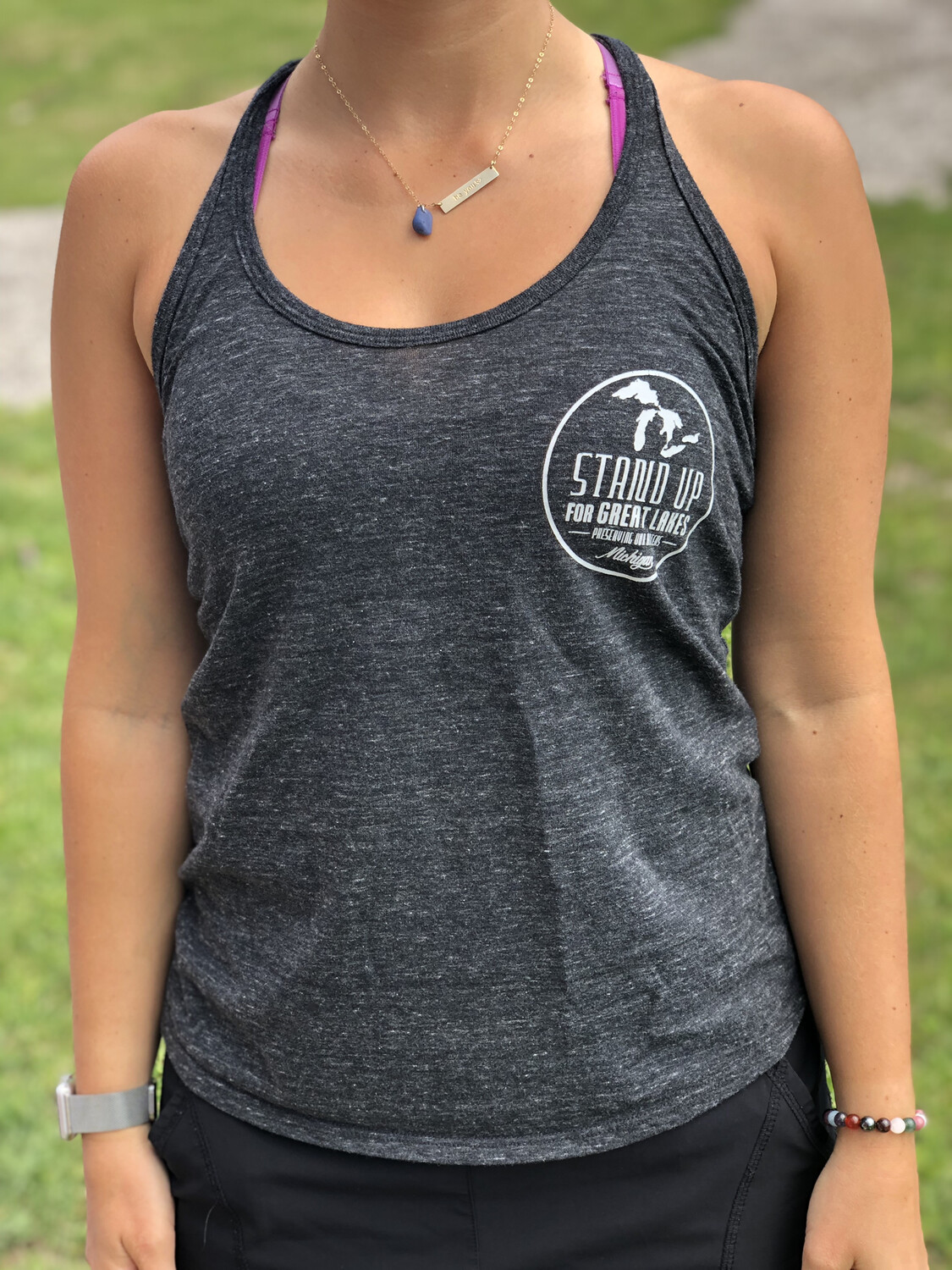 Black WOMENS Tank Top Store Stand Up for Great Lakes