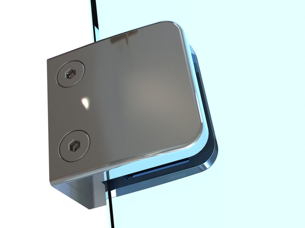 GLASS D CLAMPS TO SUIT WALL OR SQUARE POST