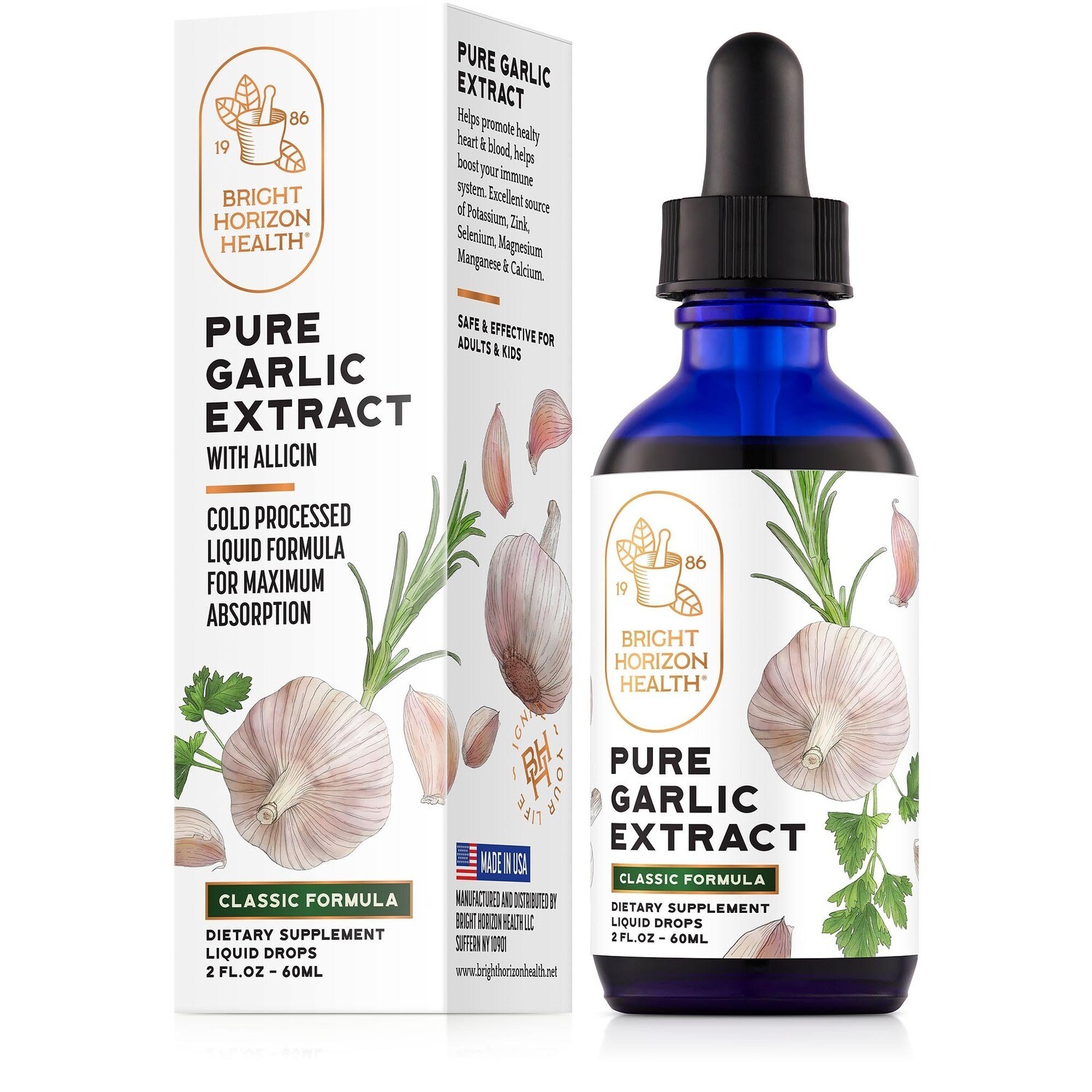 Pure Garlic Extract with Allicin Classic Formula Immune Support
