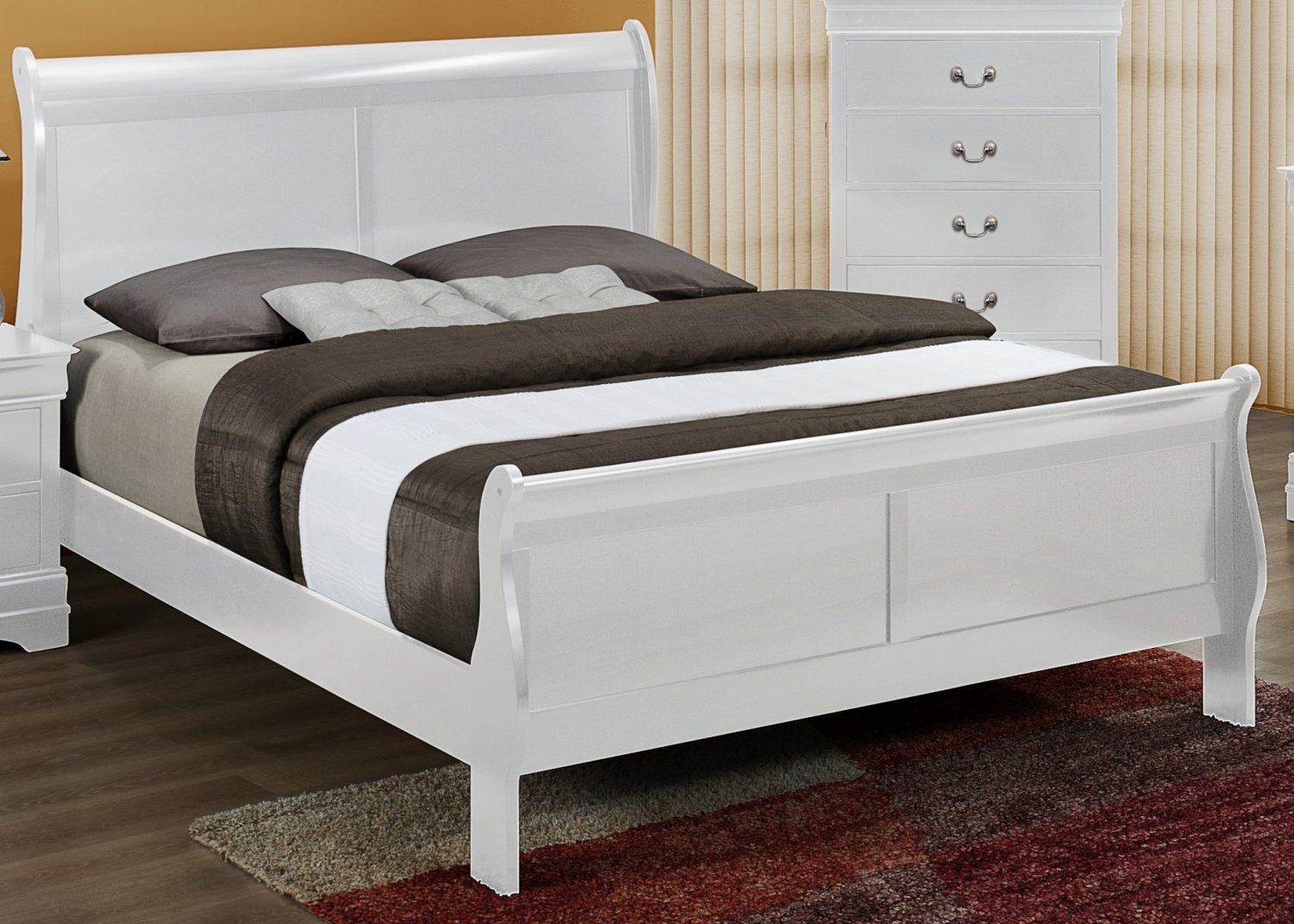 Louis Philip White Bed