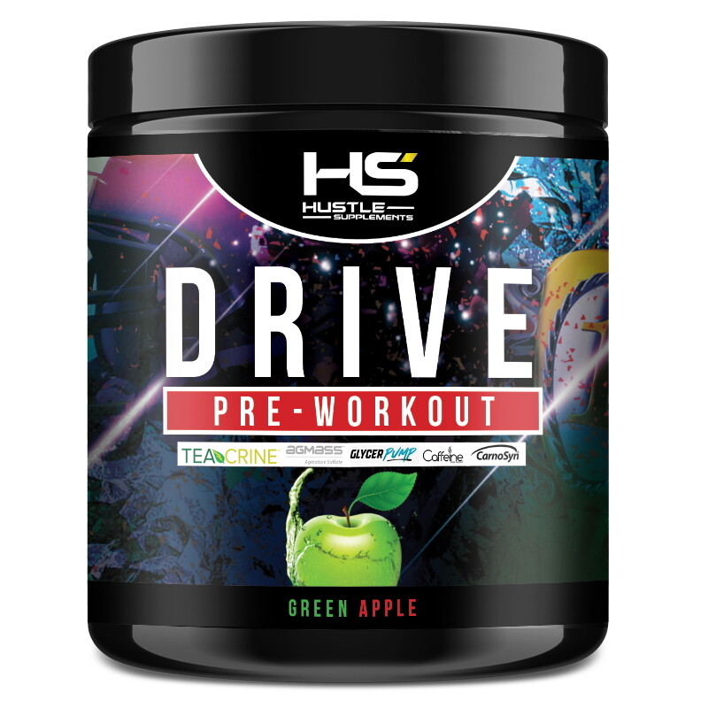 Hustle Supplements Drive Pre Workout Green Apple