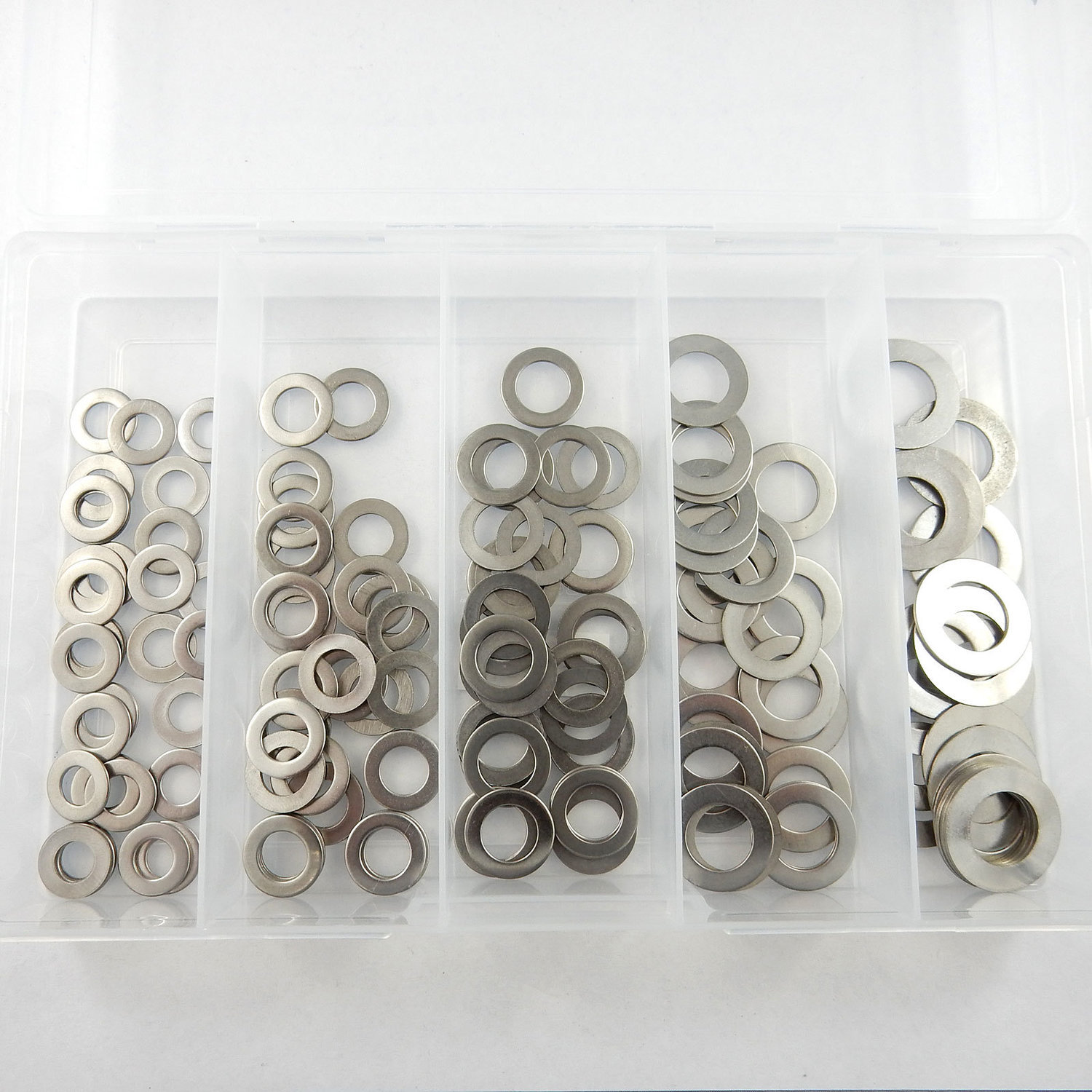 145 Piece Thin Stainless Steel Flat AN Washer Kit Bullant Performance
