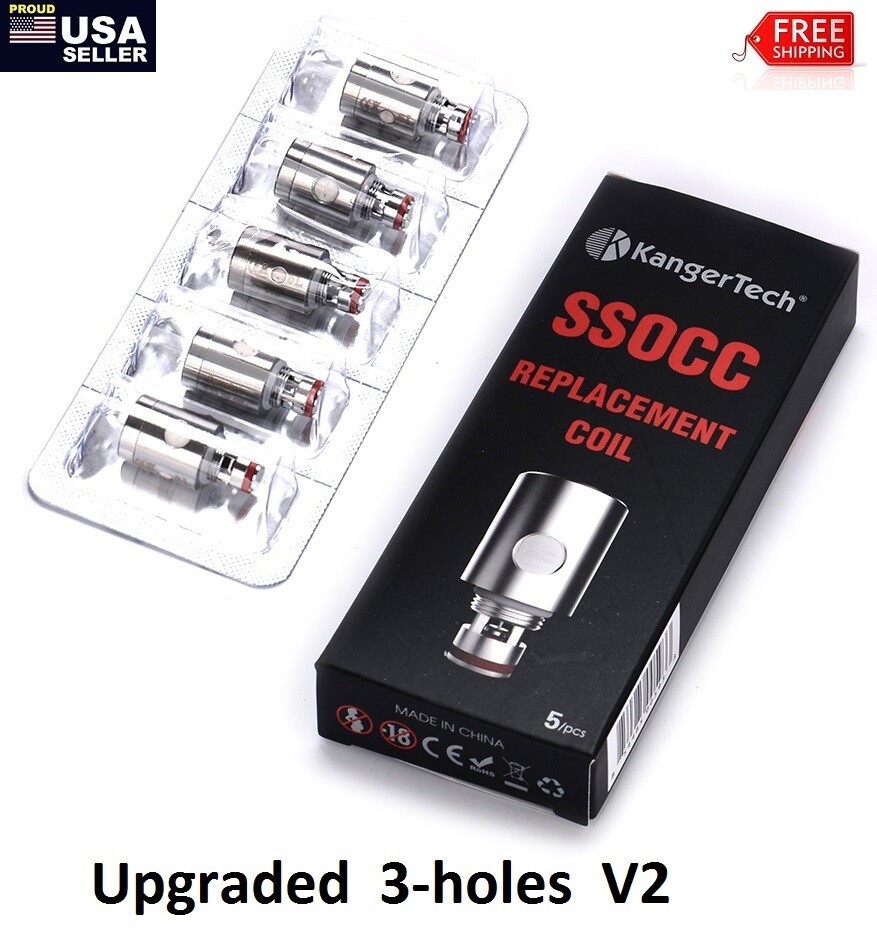 Kanger SSOCC Replacement Coil. 3holes Upgraded V2. 1.2 / 1.5 Ohm. 10