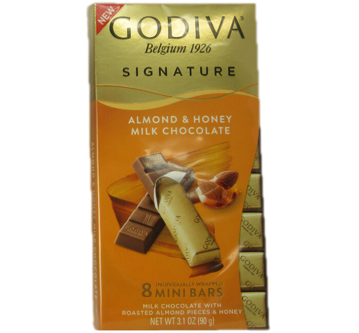 Almond & Honey Milk Chocolate Godiva Signature Mini Bars