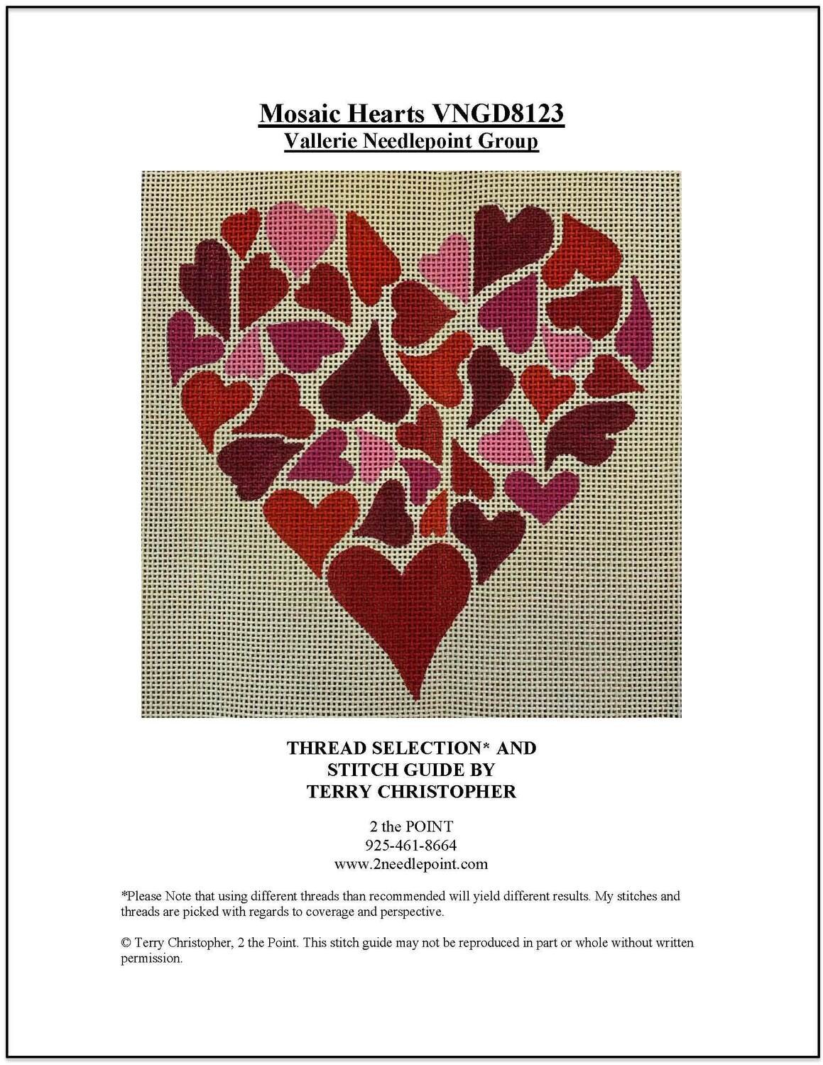 Vallerie Needlepoint Group, Mosaic Heart VNCD8123