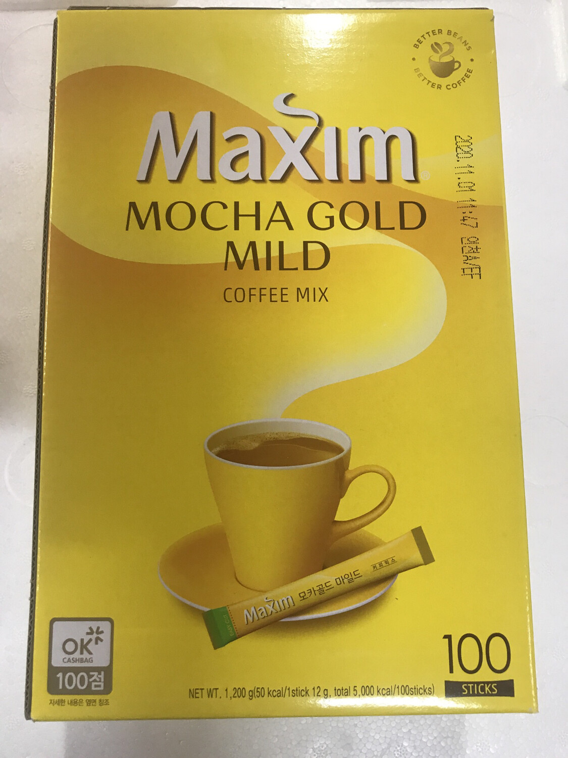  Kopi  Korea Maxim Kuning Gold 100 stick  Mocha Gold Mild 