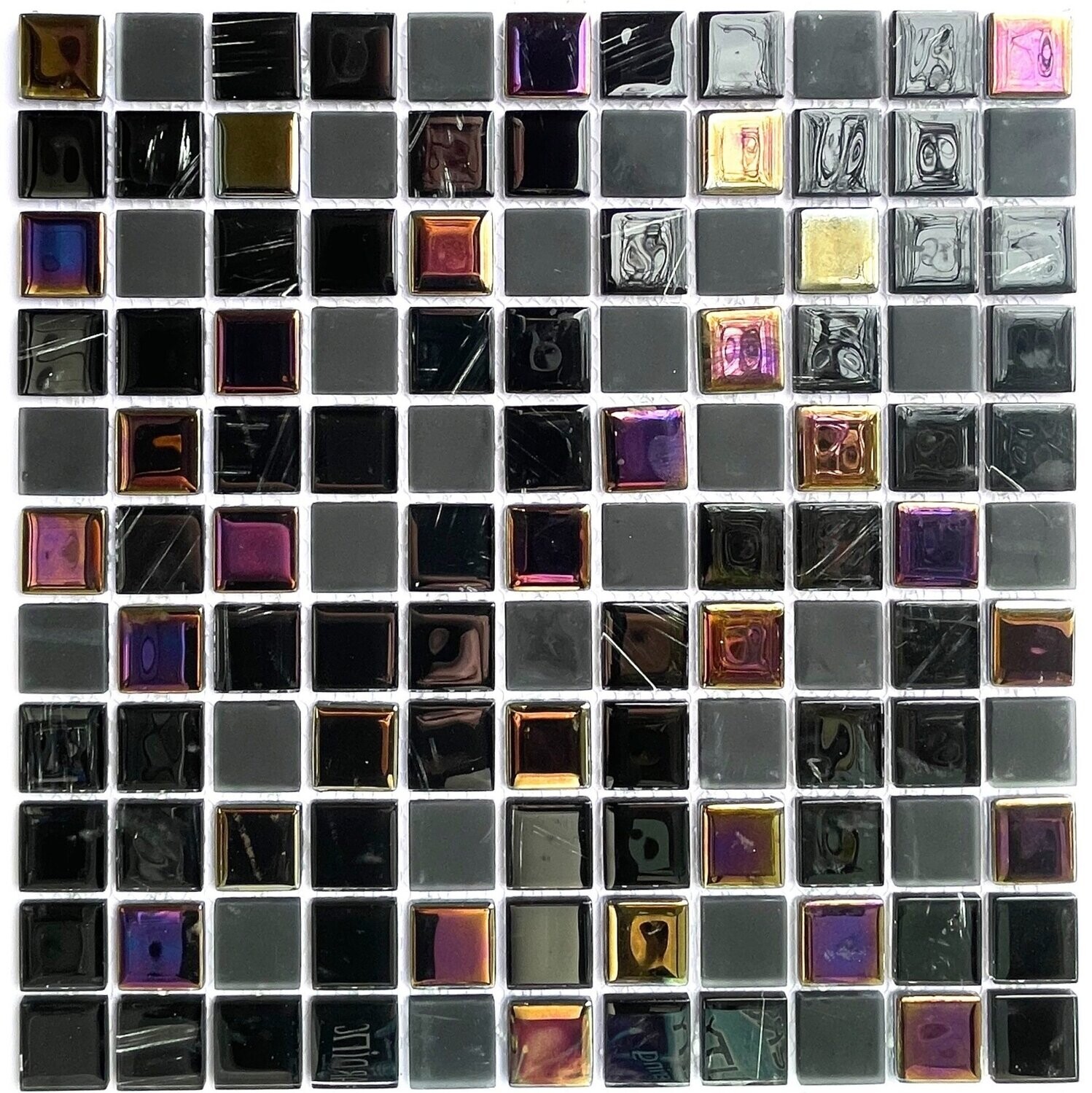 Opal Black Glass Pool Mosaic