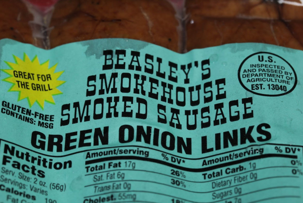 Beasley's Green Onion Smokehouse Links
