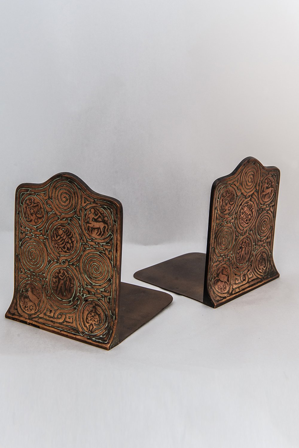 Tiffany Studios Zodiac Bookends For Sale