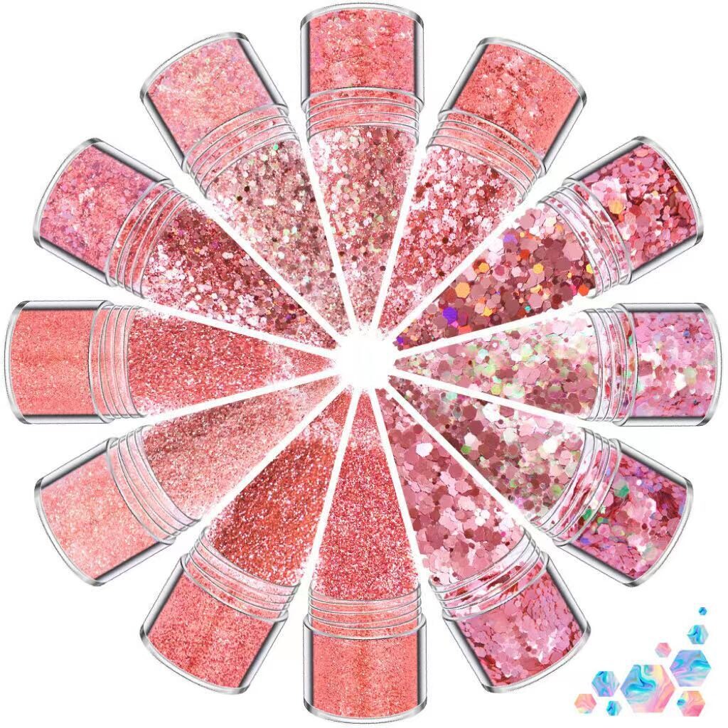 12 Bottles Glitter 10g