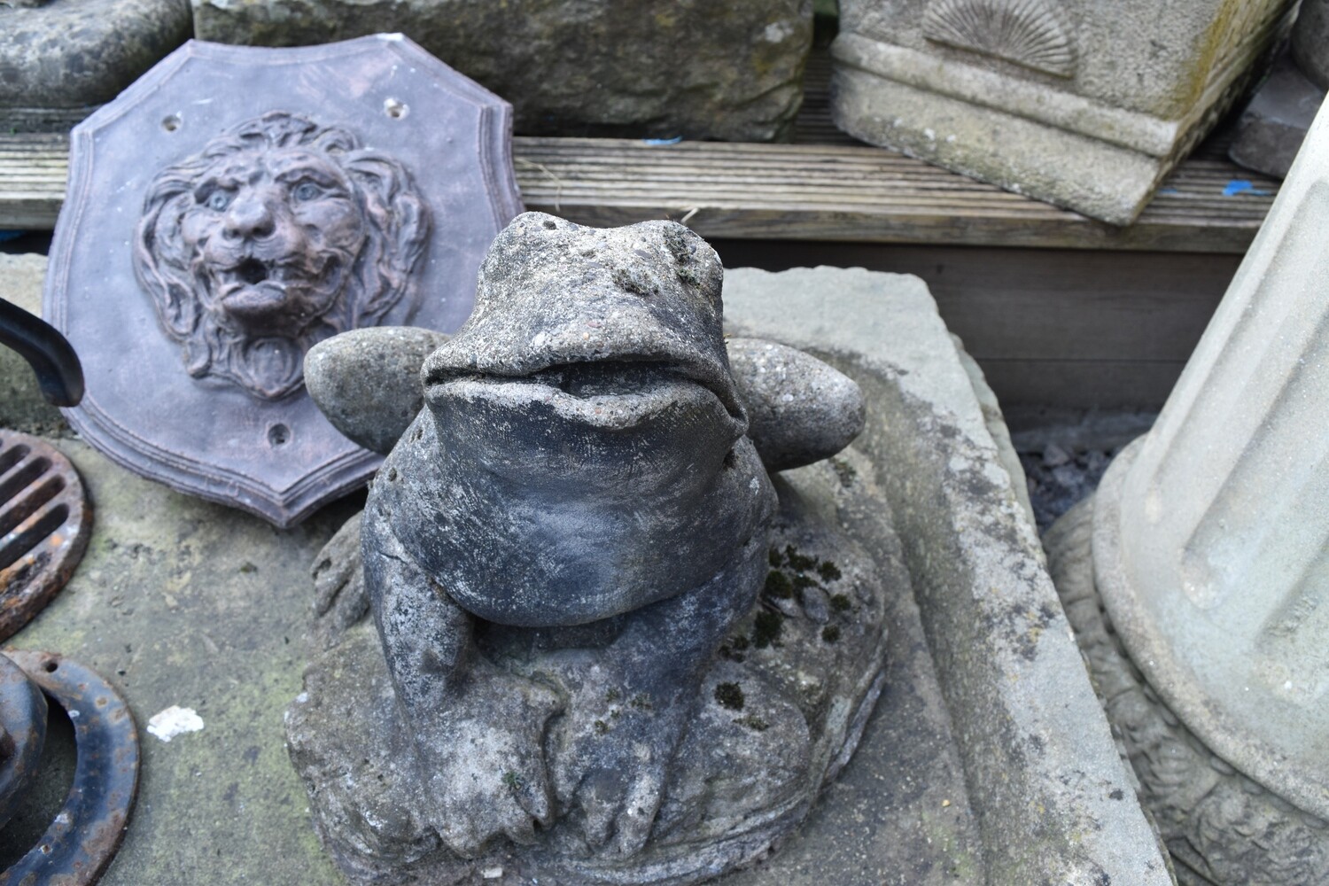 Concrete Frog Fountain