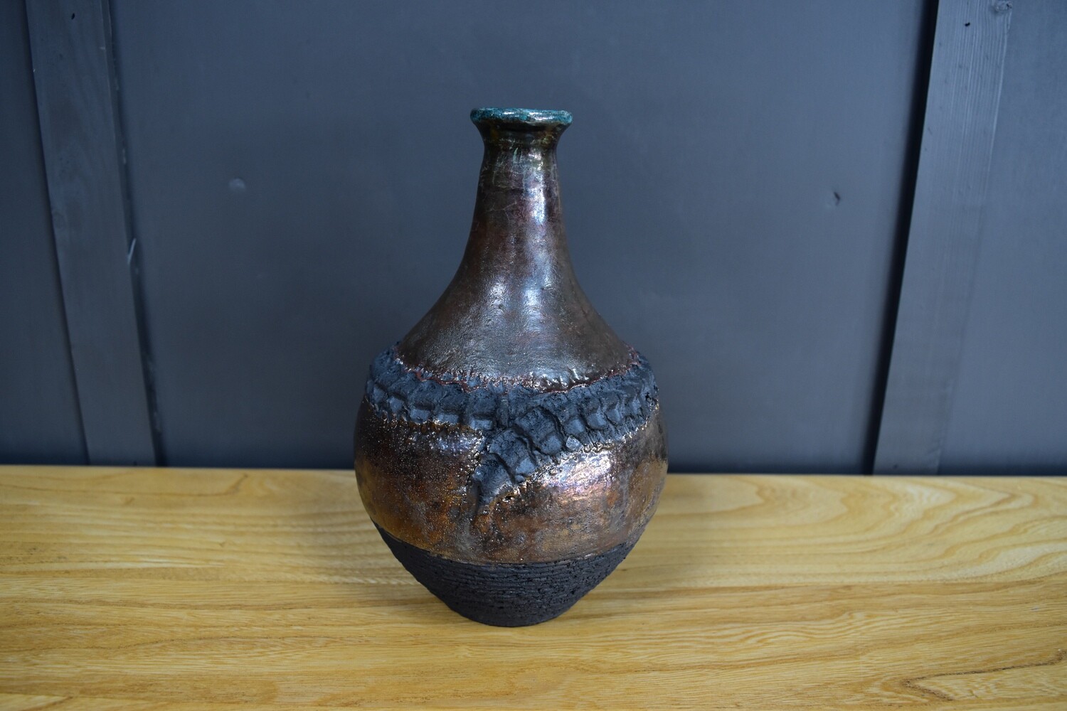 Hand Crafted Pottery Vase with Lustre Glaze
