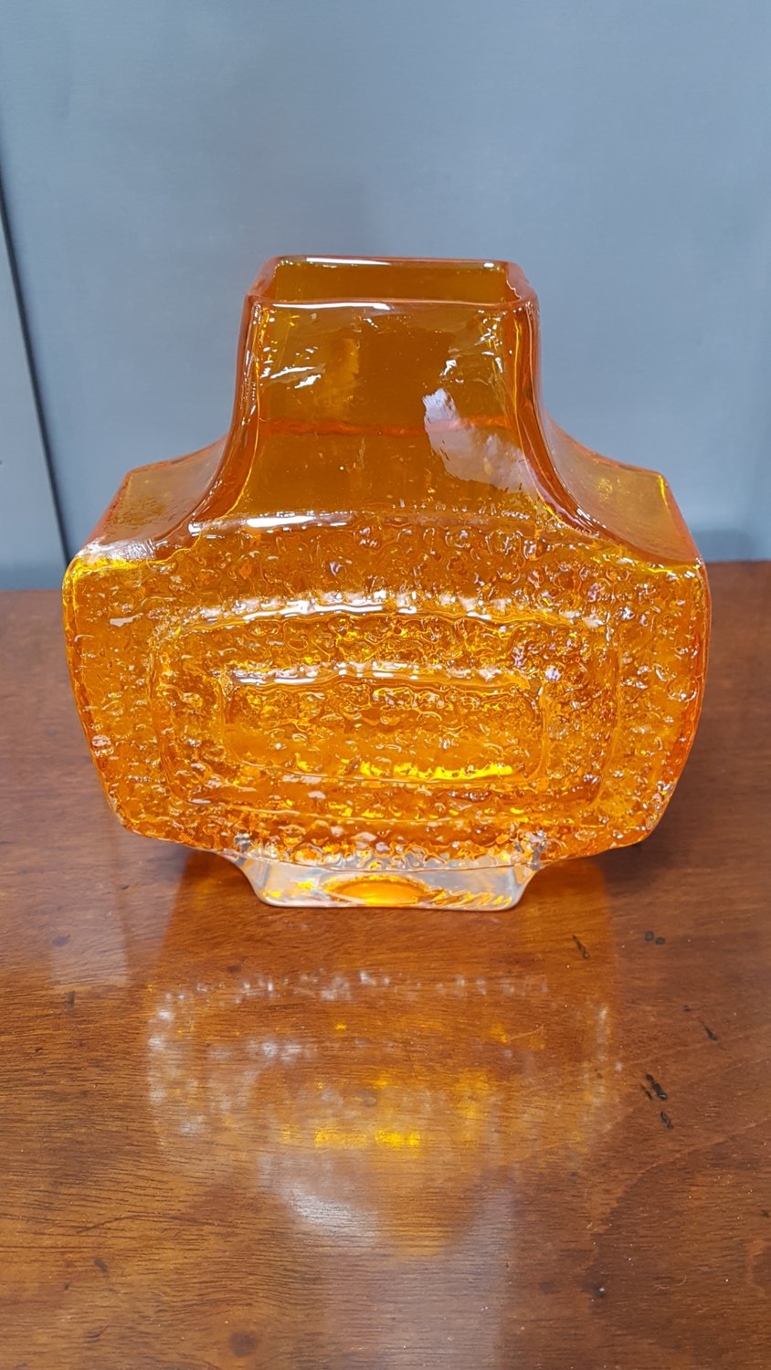 Whitefriars Orange T.V Vase