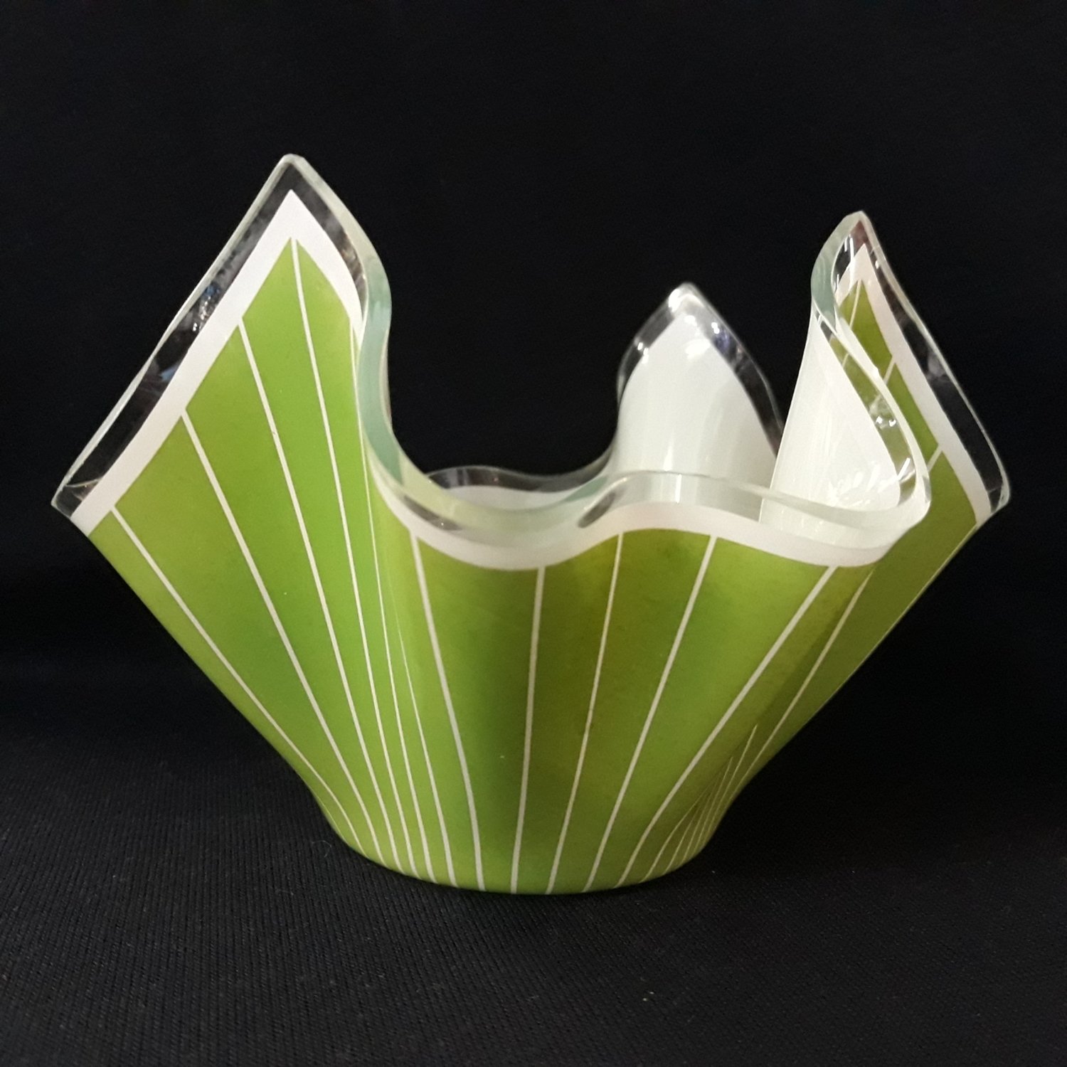 Green Handkerchief Vase 1950s