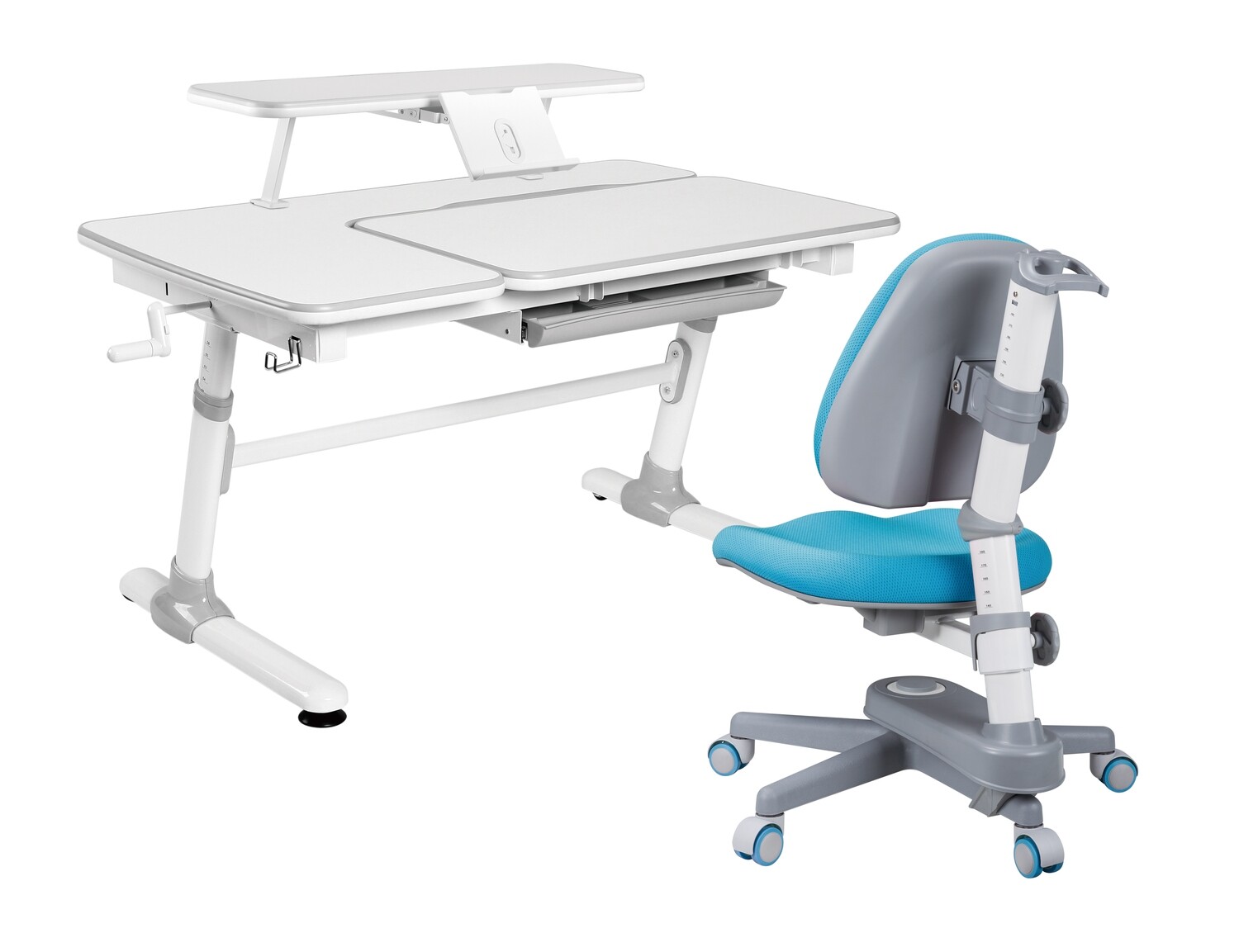 KIDOMATE Ergonomic Study Table with book shelf and Chair for Kids