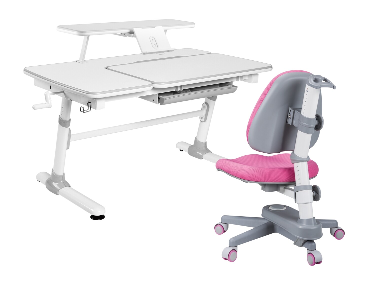 KIDOMATE Ergonomic Study Table with book shelf and Chair for Kids