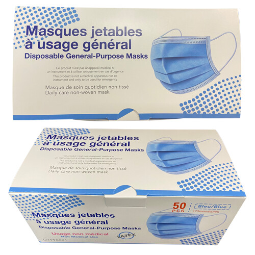 DISPOSABLE MASKS 50 pc. MASQUES JETABLES 50 pc. 29.99