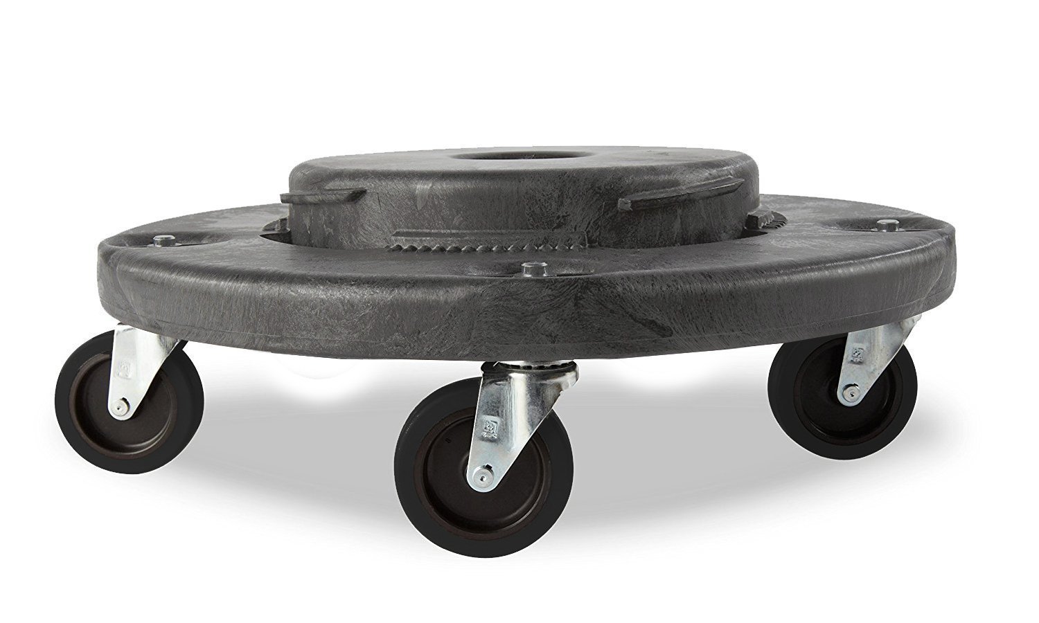 Trash Can Dolly Heavyduty Plastic 4 Casters , Gray