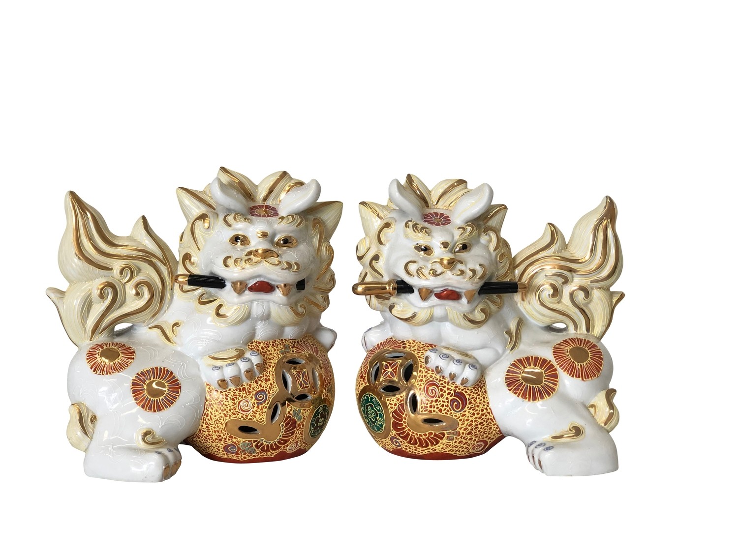 Pair of Foo Dogs Made in Japan