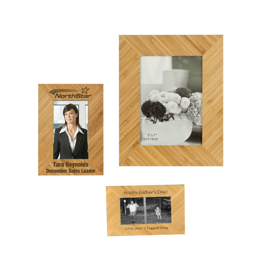 Engraved Bamboo Picture Frames 8x10, 5x7, or 4x6