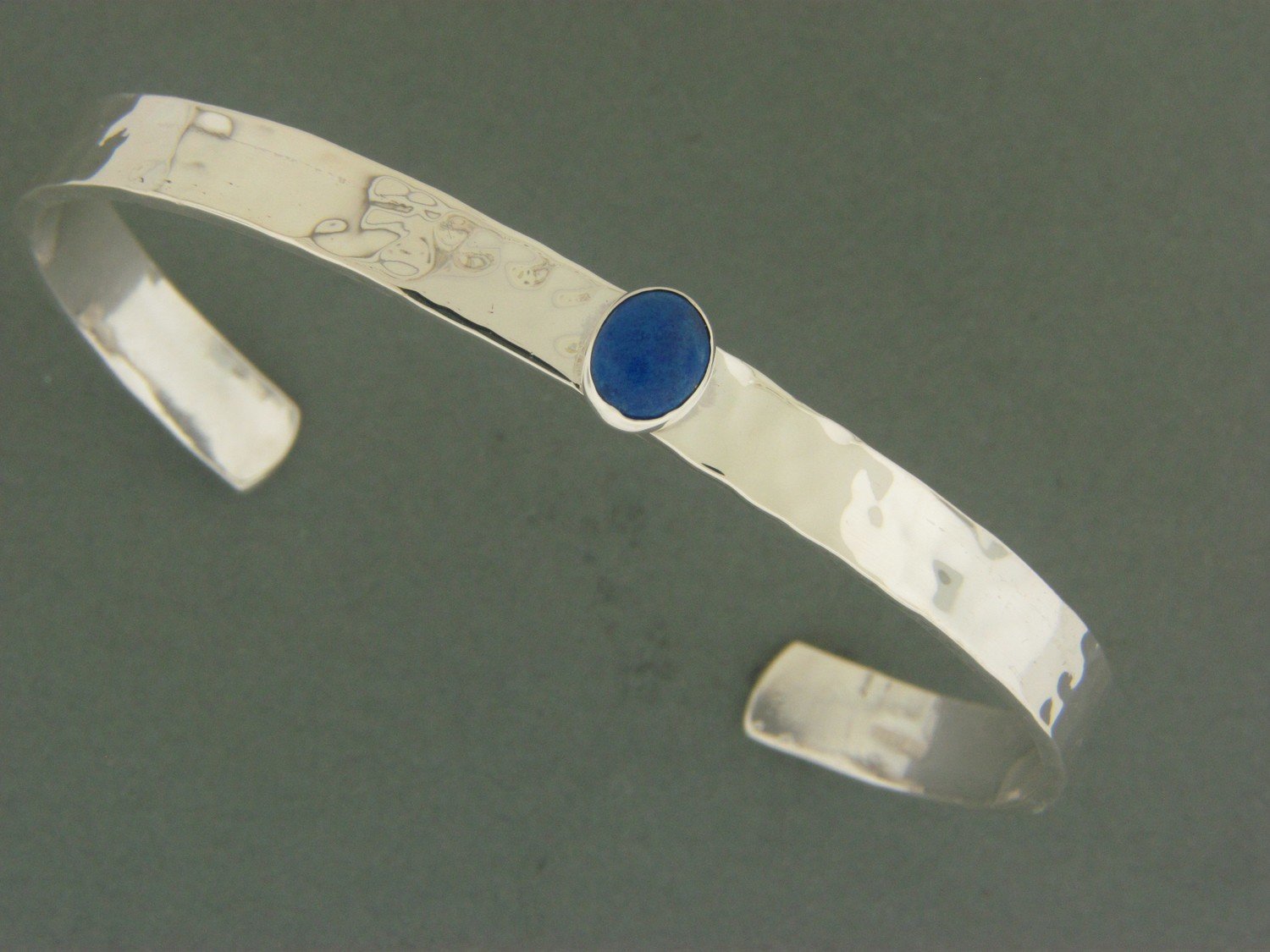 Flat Cuff Hammered w/Stone Bracelet Bracelets with Stones Only