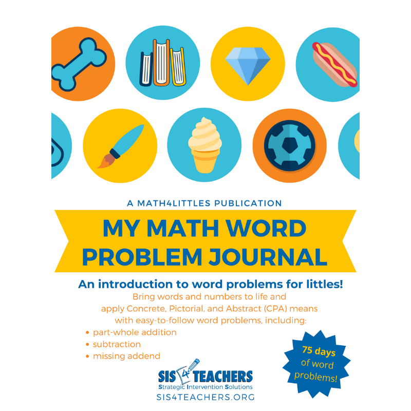 My Math Word Problem Journal Kindergarten SIS For Teachers