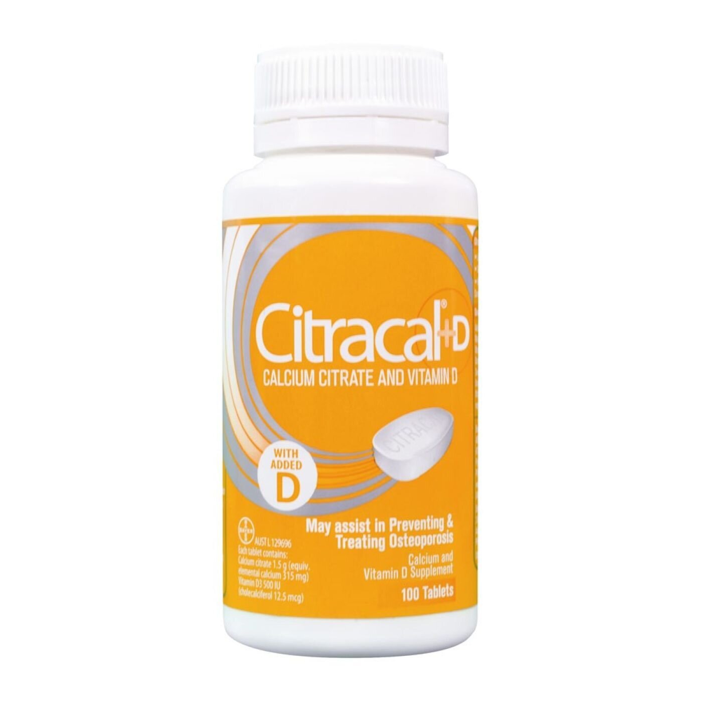 CITRACAL +D TAB 100 CALCIUM CITRATE AND VITAMIN D TABLETS PACK + X TABS