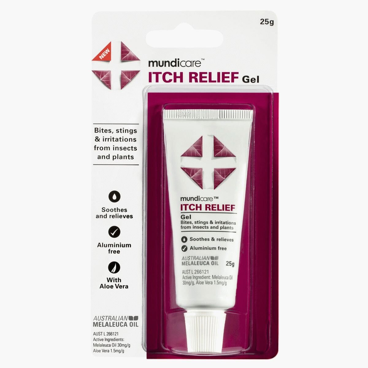MUNDICARE ITCH RELIEF GEL 25GM 25G TUBE MUNDIPHARM Medicines