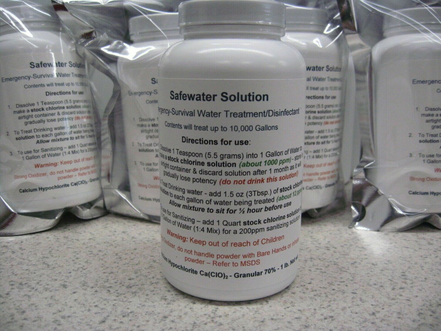 Calcium HypochloriteEmergency Survival Water Purification1lb = 10,000